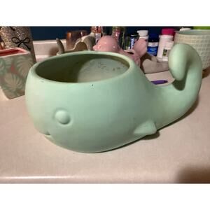 Smiling whale flower pot